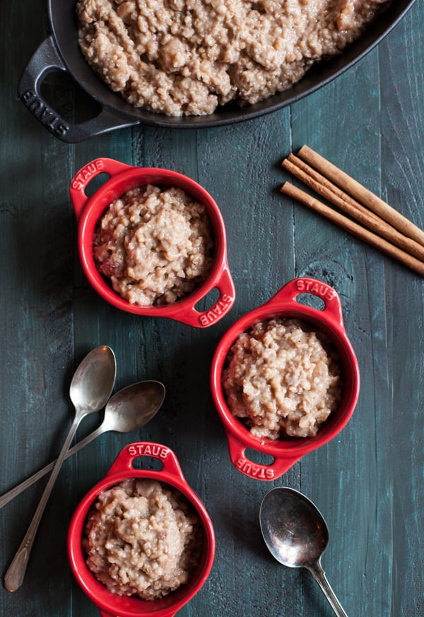 Vegan Slow Cooker Apple Pie Steel Cut Oats - The Full Helping