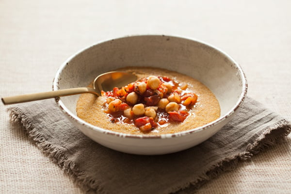 Creamy Amaranth Polenta and Chickpea Marinara | The Full Helping