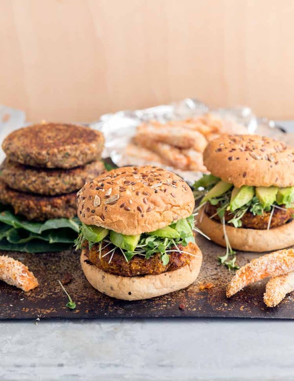 Sundried Tomato and Coconut Quinoa Burgers. Credit Jackie Sobon