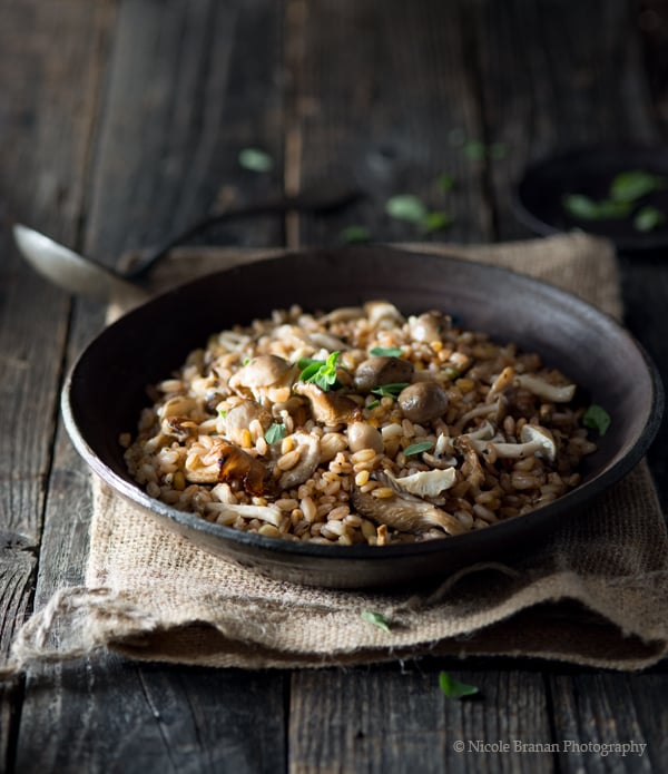 Farro-with-Roasted-Mushrooms-and-Marjoram-Recipe