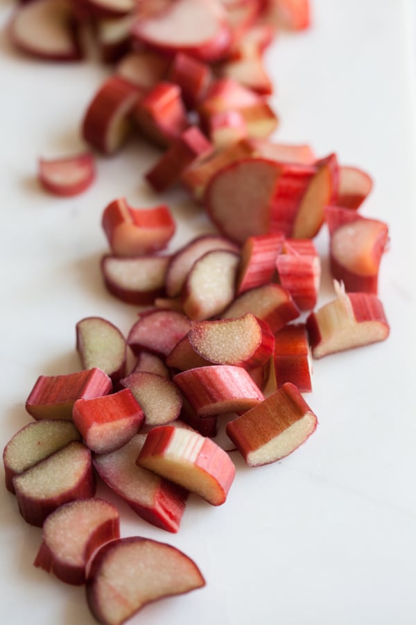 Vanilla Chia Overnight Oats with Easy Stewed Rhubarb | The Full Helping