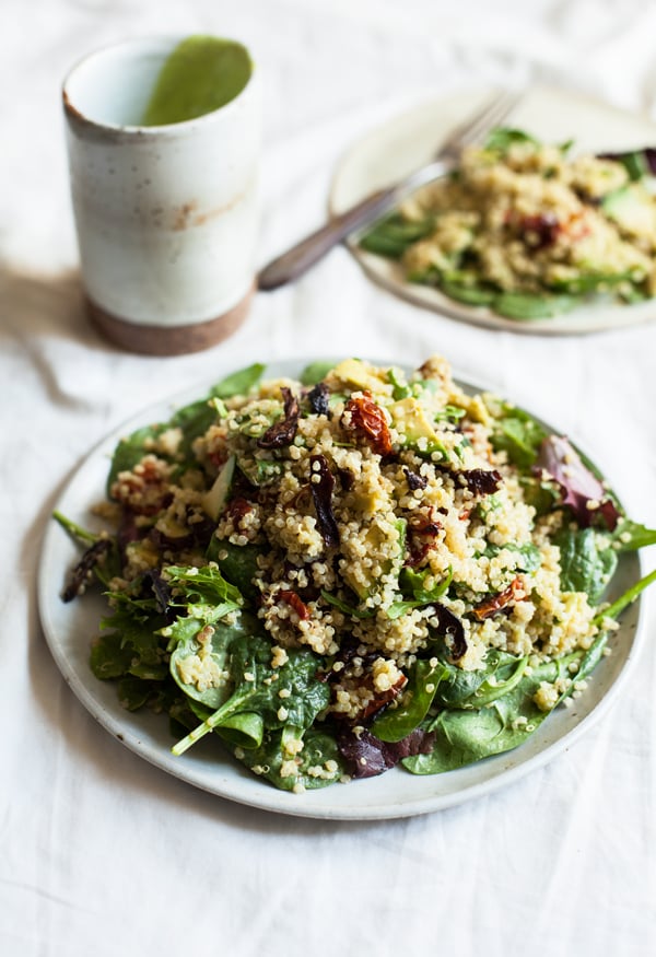 Quinoa BLT Salad with Shiitake Bacon | The Full Helping