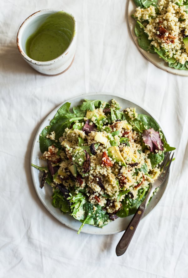 Quinoa BLT Salad with Shiitake Bacon | The Full Helping