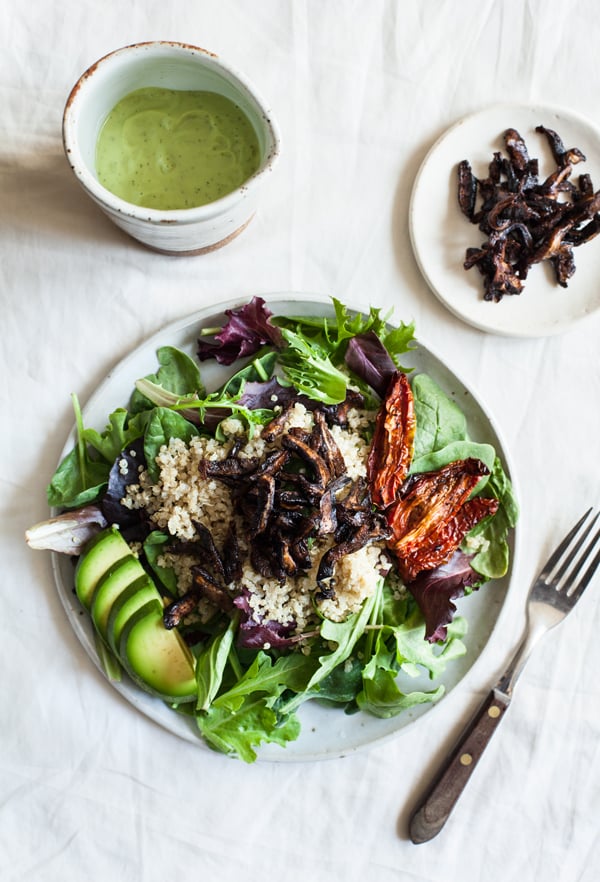 Quinoa BLT Salad with Shiitake Bacon | The Full Helping