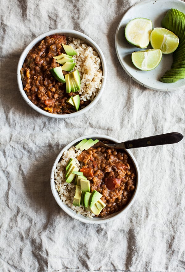Slow Cooker Two Lentil Chili |The Full Helping