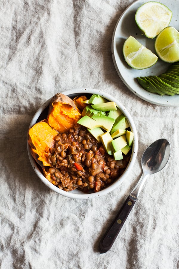 Slow Cooker Two Lentil Chili |The Full Helping