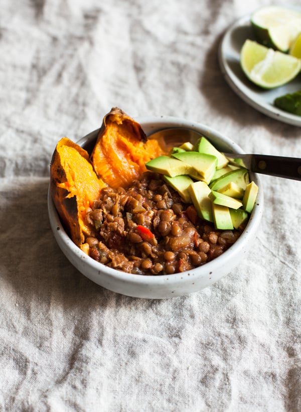 Slow Cooker Two Lentil Chili |The Full Helping