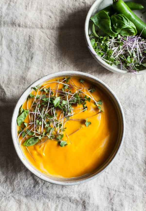 Hot or Cold Thai Carrot Coconut Lemongrass Soup | The Full Helping