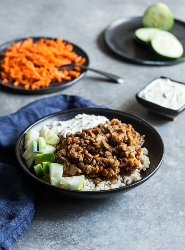 Slow Cooker Spiced Lentils and Cauliflower from Inspiralize Everything | The Full Helping