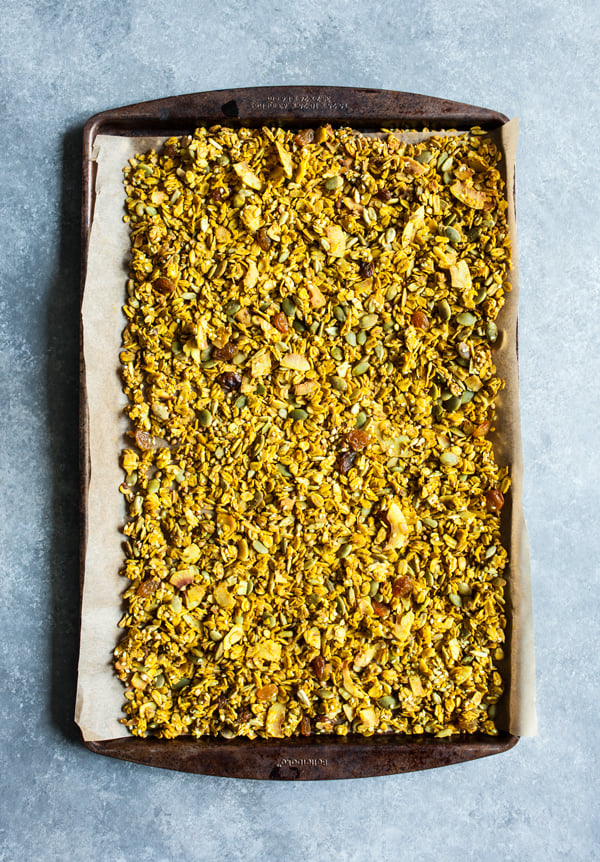 Savory Turmeric Spice Granola | The Full Helping