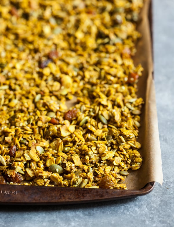 Savory Turmeric Spice Granola | The Full Helping