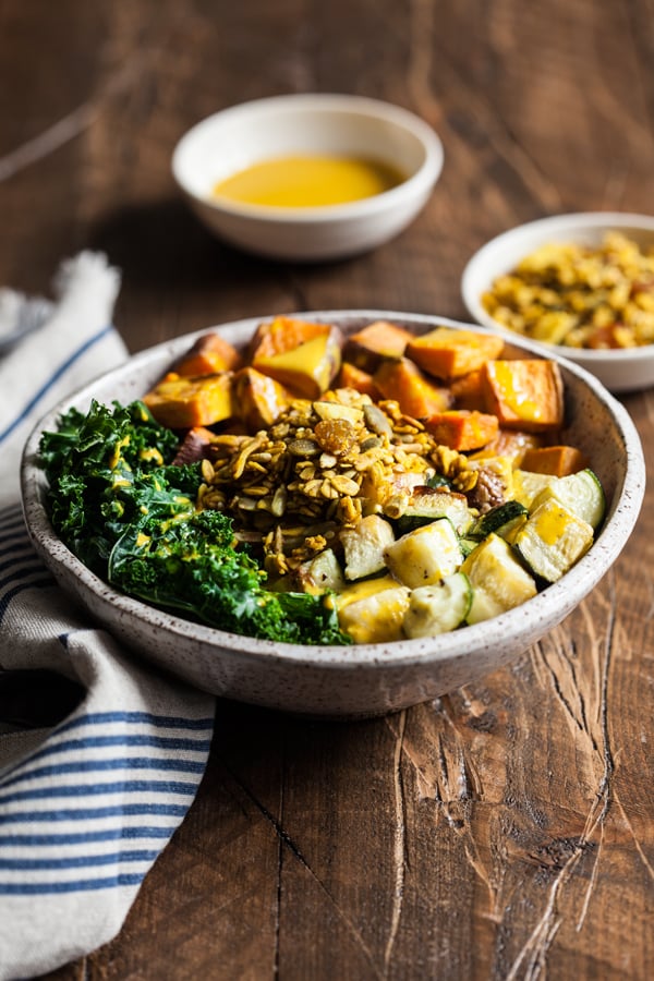 Sweet Potato Breakfast Bowls with Savory Granola | The Full Helping