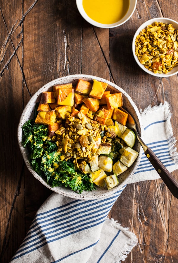 Sweet Potato Breakfast Bowls with Savory Granola | The Full Helping