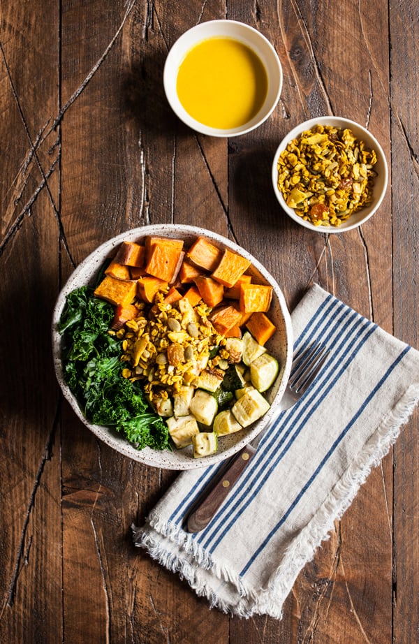 Sweet Potato Breakfast Bowls with Savory Granola | The Full Helping