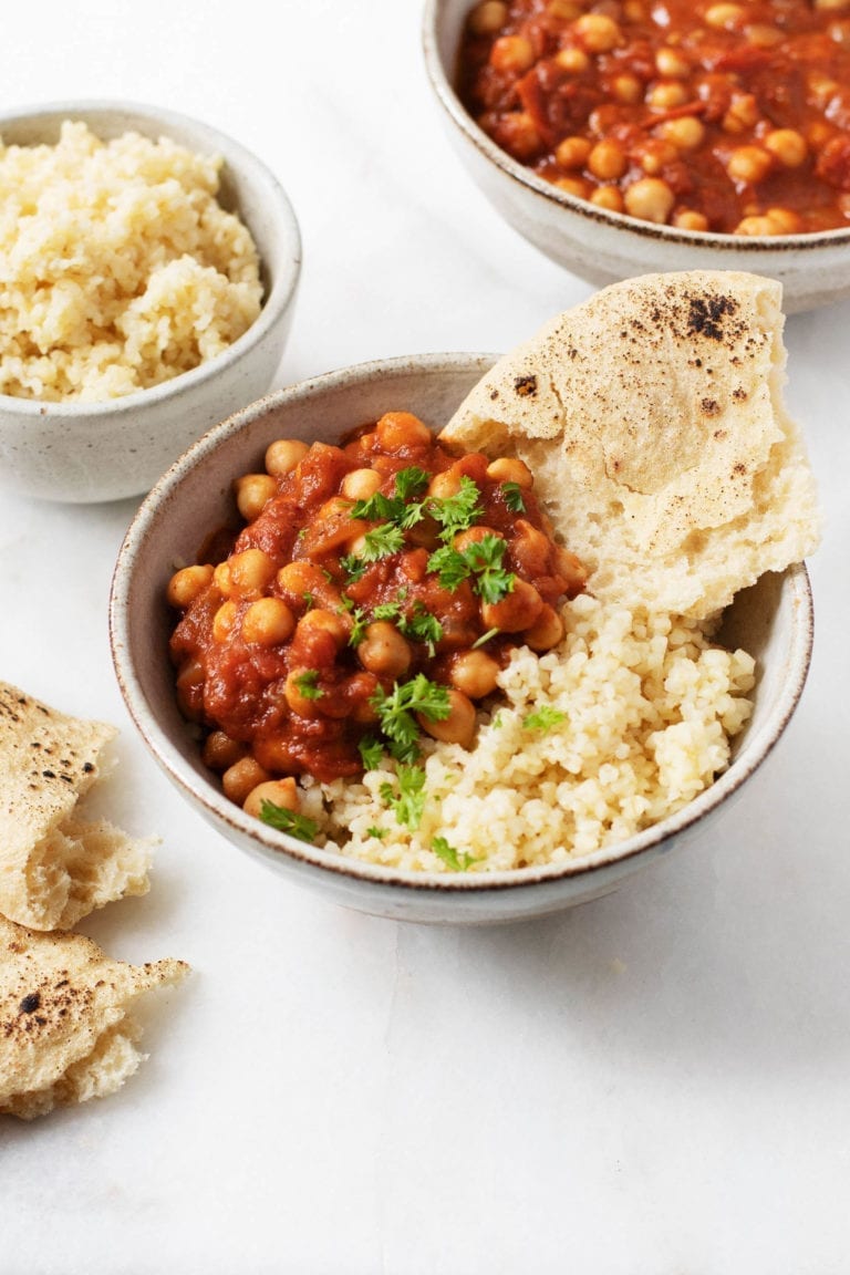 Moroccan Chickpea Tomato Stew | The Full Helping