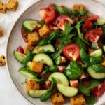 Vegan cornbread panzanella salad | The Full Helping