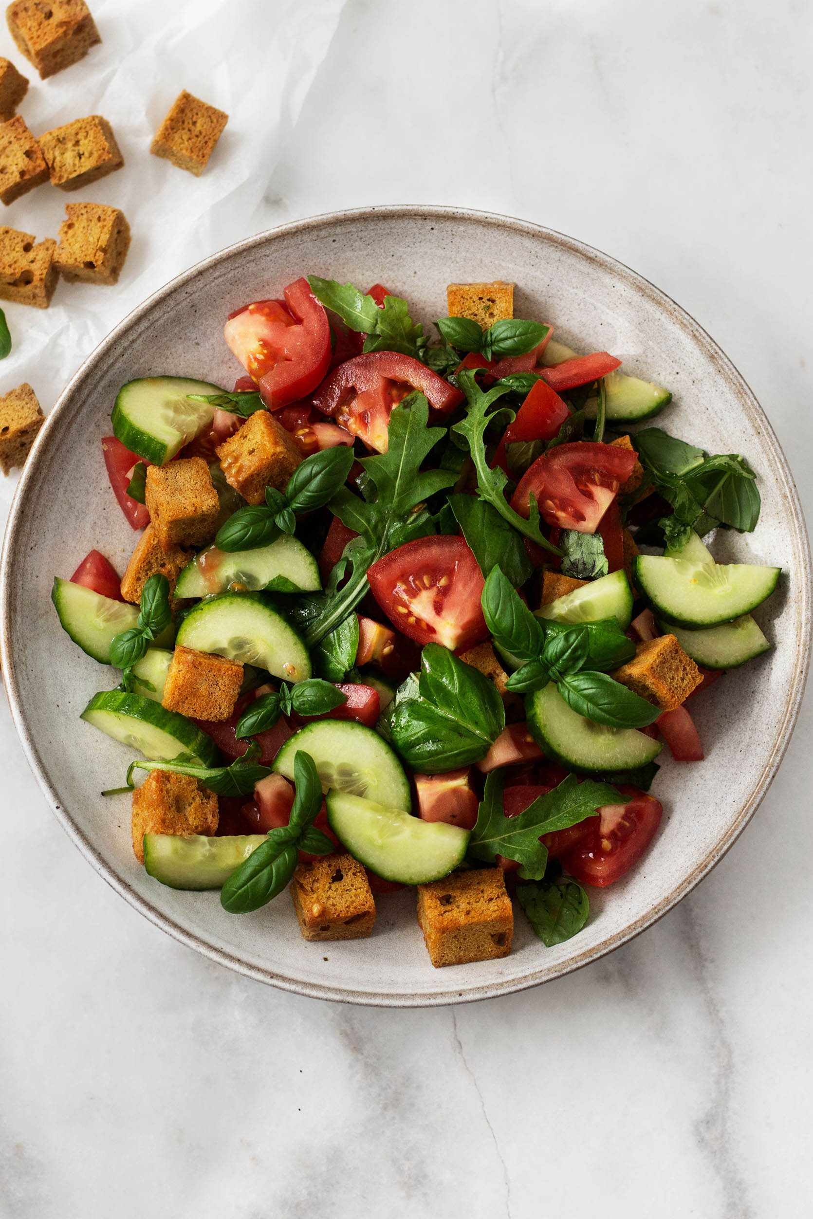 Vegan cornbread panzanella | The Full Helping