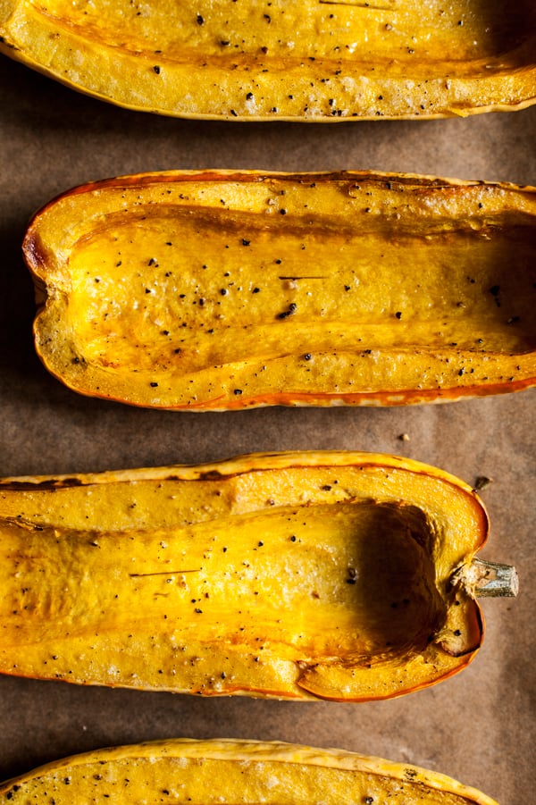 Millet & Black Lentil Stuffed Delicata Squash | The Full Helping