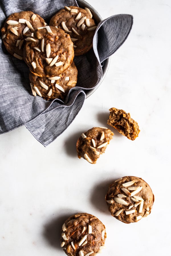 Chai Spiced Carrot Almond Muffins | The Full Helping