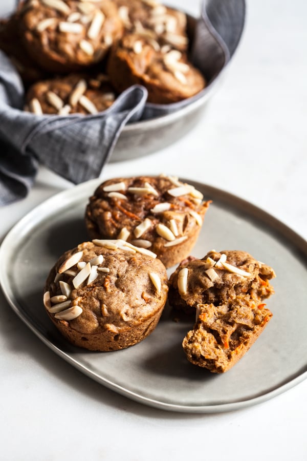 Chai Spiced Carrot Almond Muffins | The Full Helping