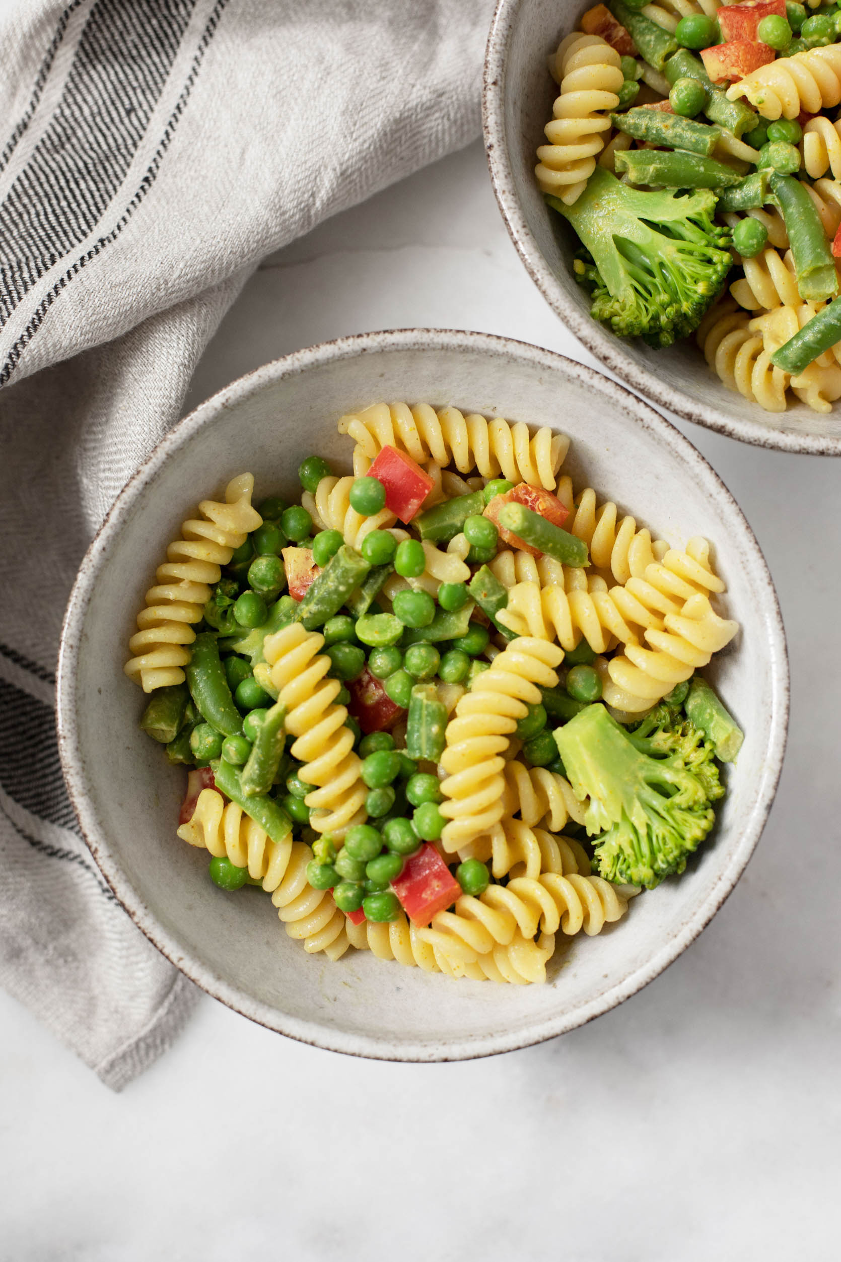 Curried Tahini Pasta Salad | The Full Helping