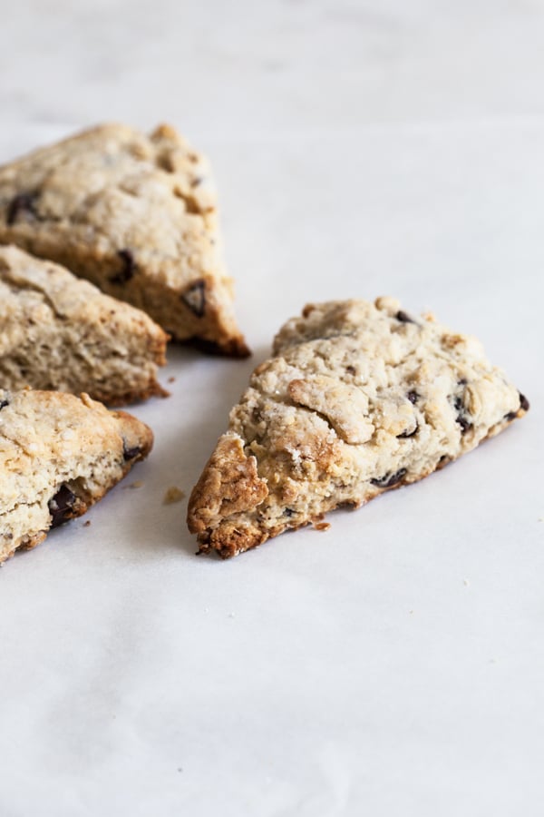 Vegan Dark Chocolate Cashew Cream Scones | The Full Helping