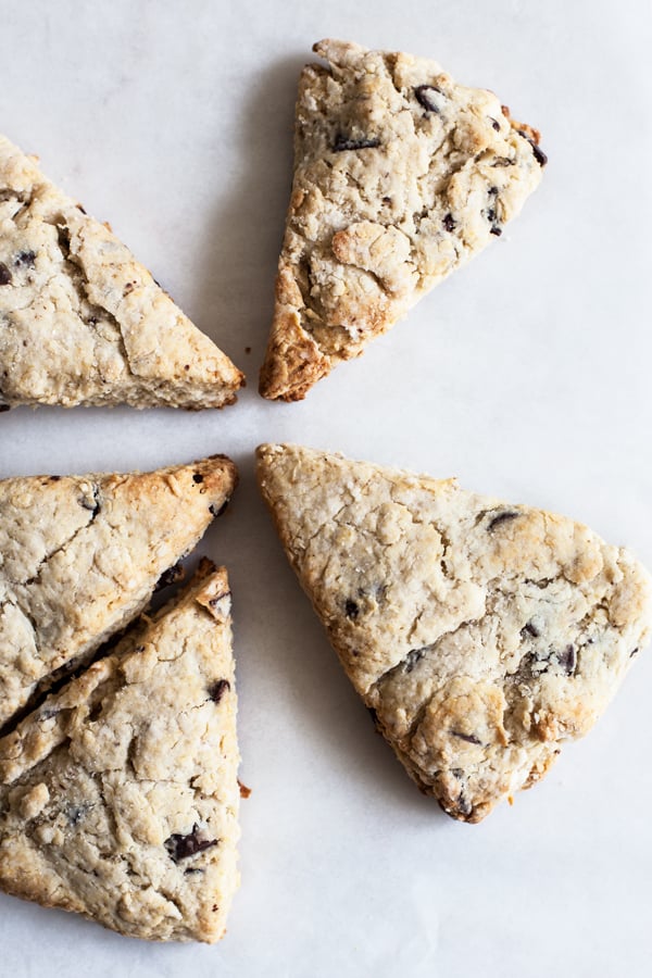 Vegan Dark Chocolate Cashew Cream Scones | The Full Helping