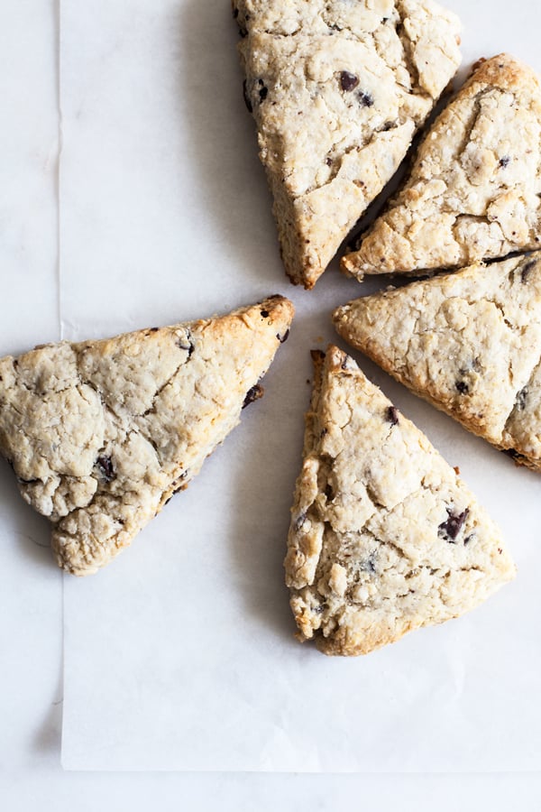 Vegan Dark Chocolate Cashew Cream Scones | The Full Helping