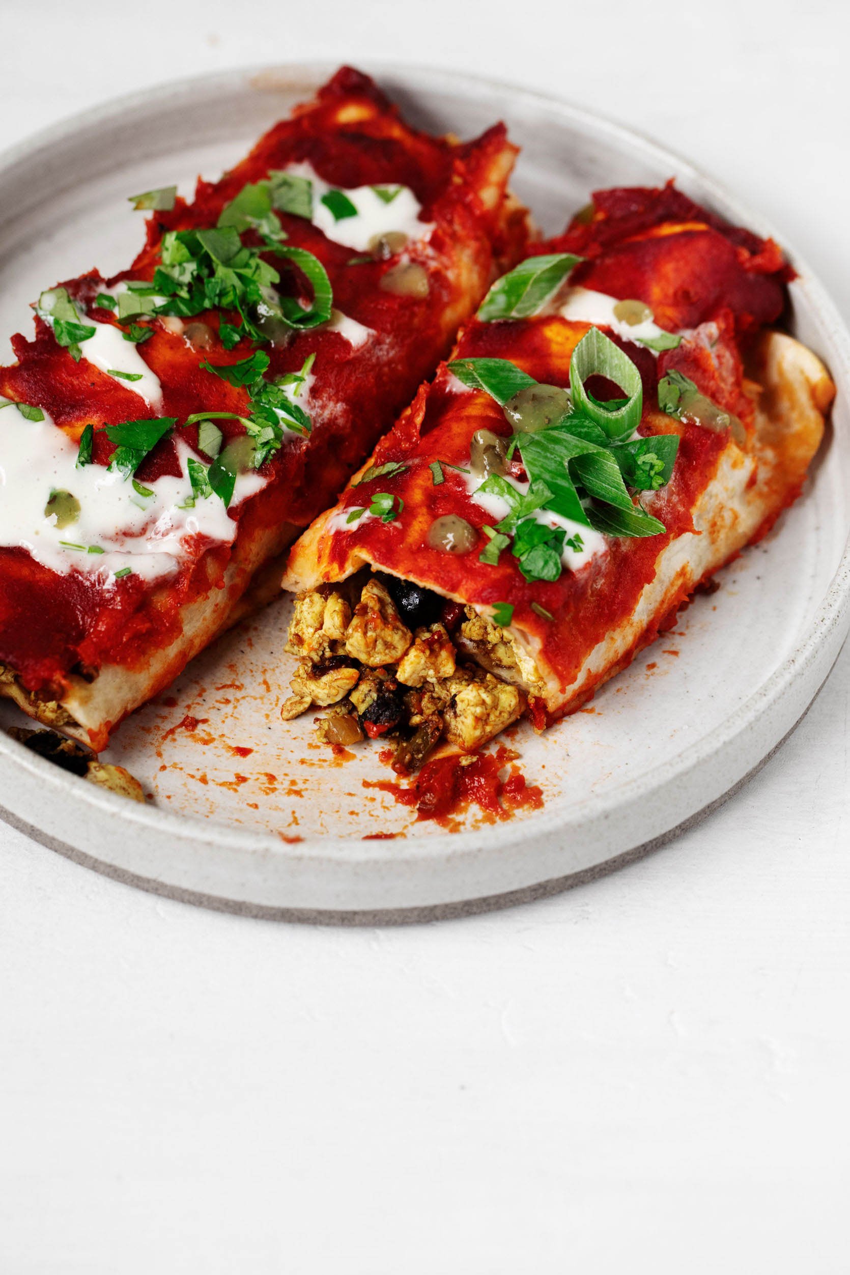 Black Bean & Scrambled Tofu Enchiladas The Full Helping