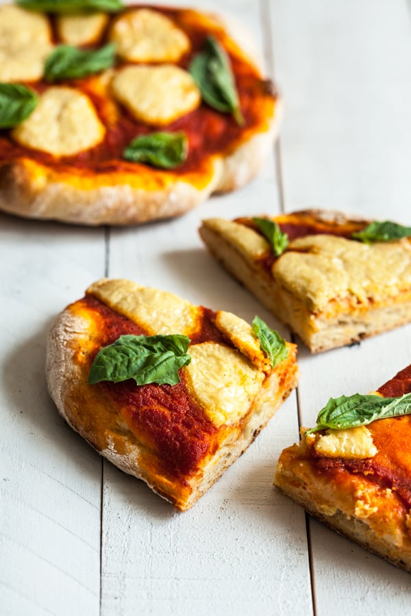 Perfect Vegan Pizza Margherita | The Full Helping