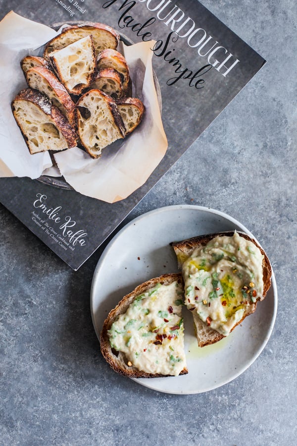 Emilie Raffa's Everyday Sourdough & Spicy White Bean Arugula Dip | The Full Helping