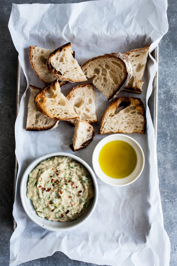 Emilie Raffa's Everyday Sourdough & Spicy White Bean Arugula Dip | The Full Helping