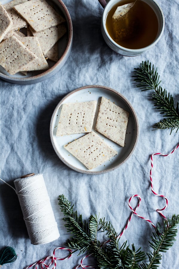 Vegan, Gluten-Free Holiday Citrus Shortbread | The Full Helping