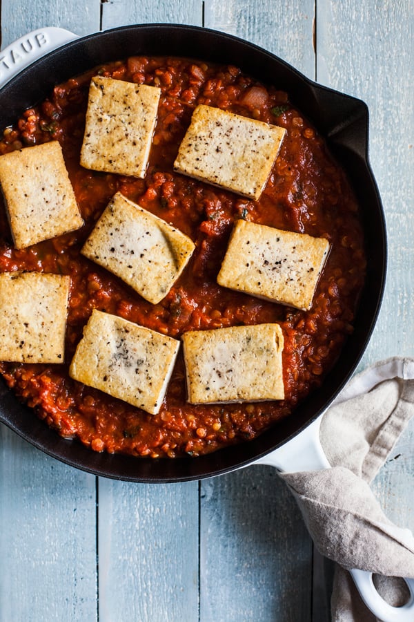 Tofu Red Lentil Shakshuka | The Full Helping