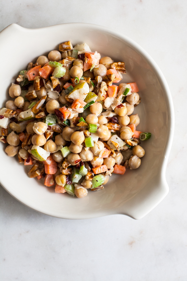 Creamy Chopped Chickpea Pecan Salad | The Full Helping