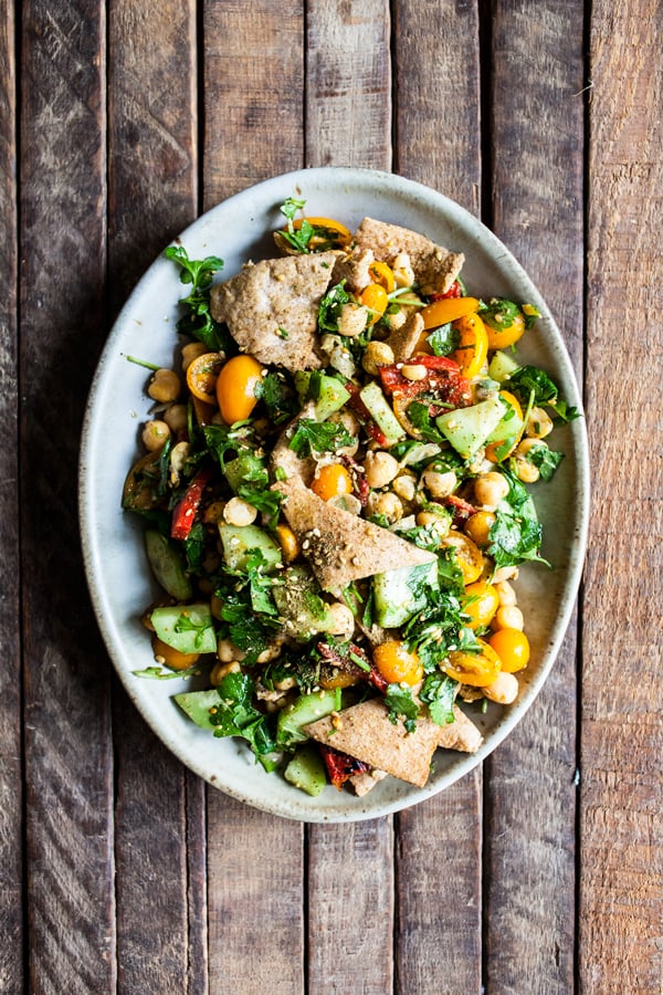 little gem fattoush salad - iloveorganicgirl