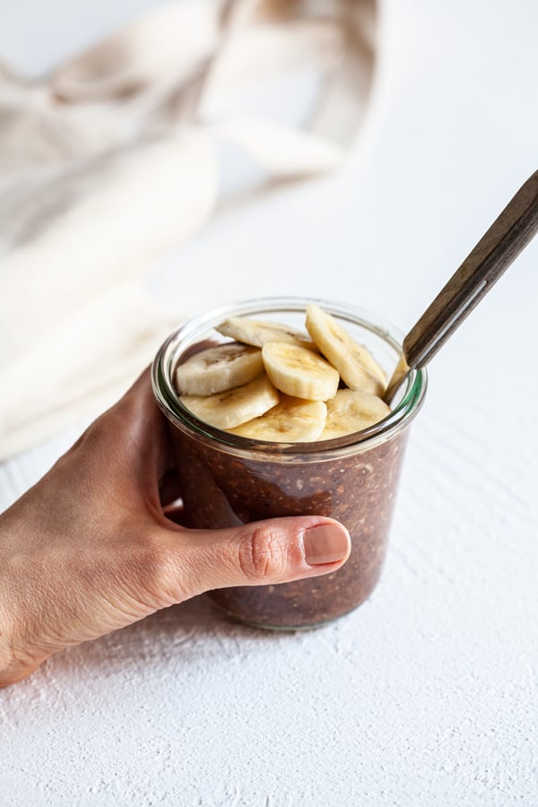 Banana Mocha Overnight Oats | The Full Helping