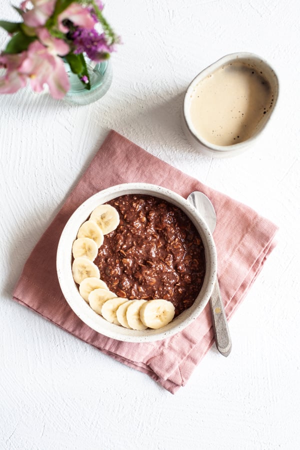 Banana Mocha Overnight Oats | The Full Helping