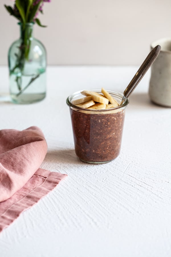 Banana Mocha Overnight Oats | The Full Helping