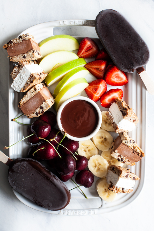Vegan Chocolate Fondue Dessert Party Platter | The Full Helping