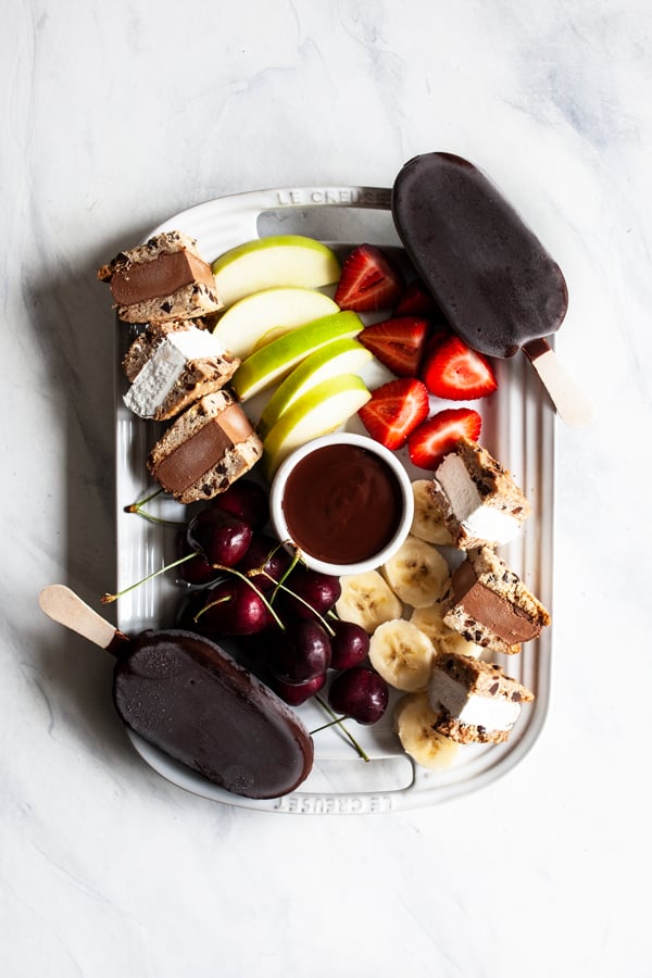 Vegan Chocolate Fondue Dessert Party Platter | The Full Helping