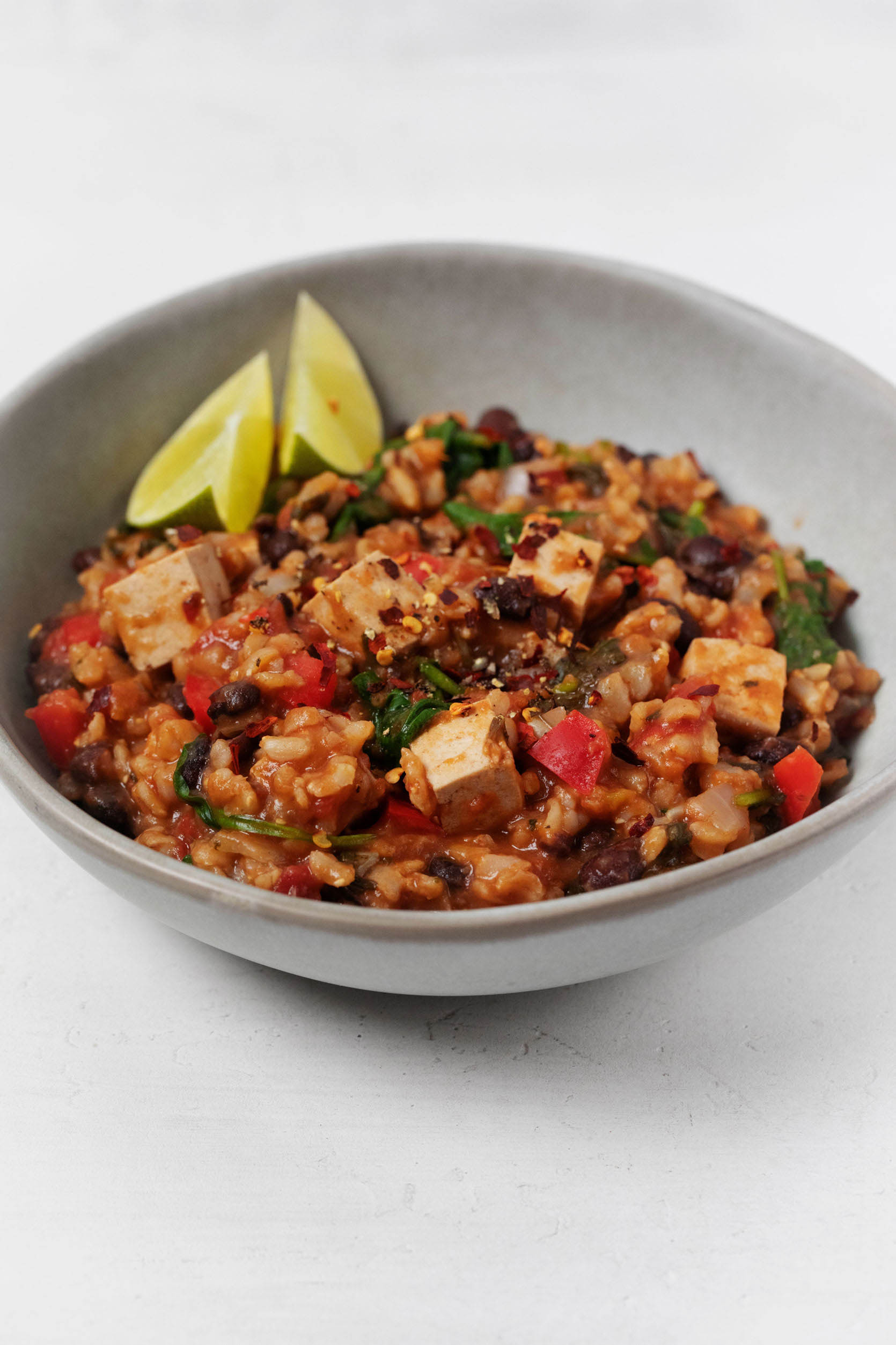 Rice, Beans, Tofu and Greens-image