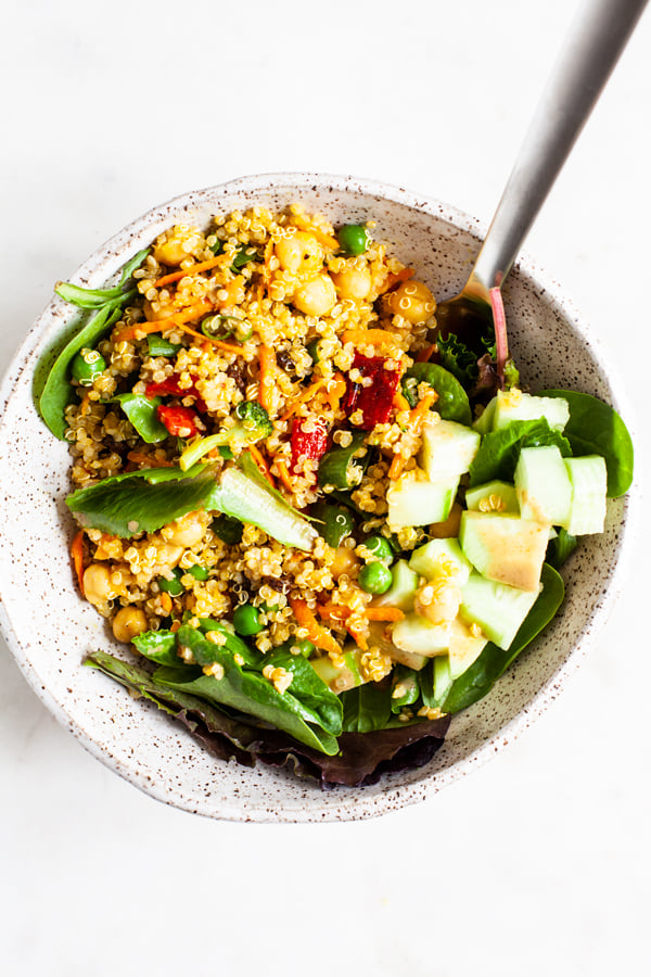 Low-Key Curried Quinoa Lunch Salad | The Full Helping