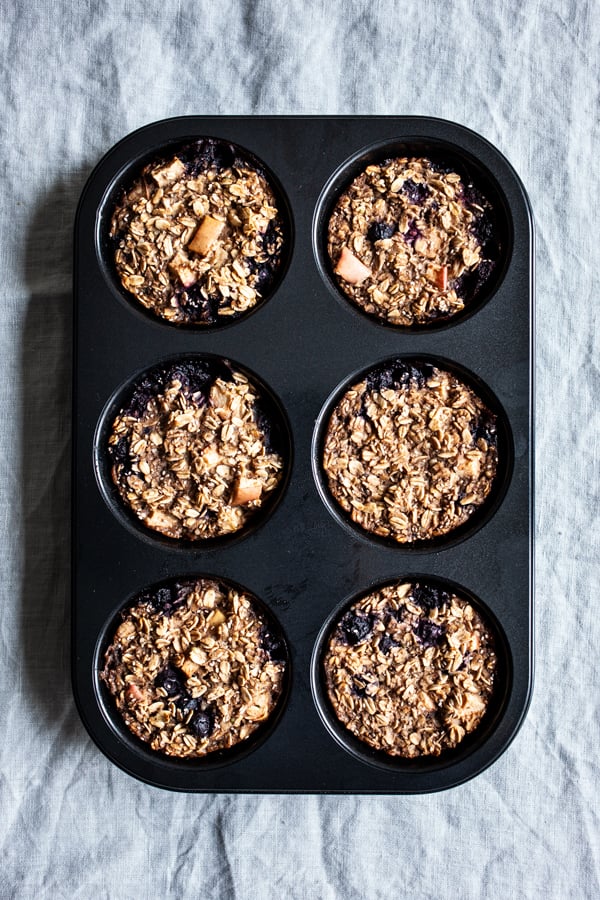 Apple Berry Baked Oatmeal Cups | The Full Helping