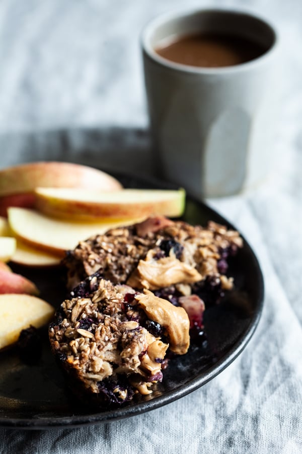 Apple Berry Baked Oatmeal Cups | The Full Helping