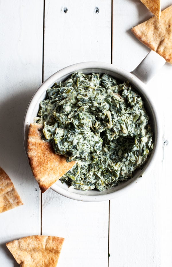 Simple Vegan Creamed Spinach | The Full Helping