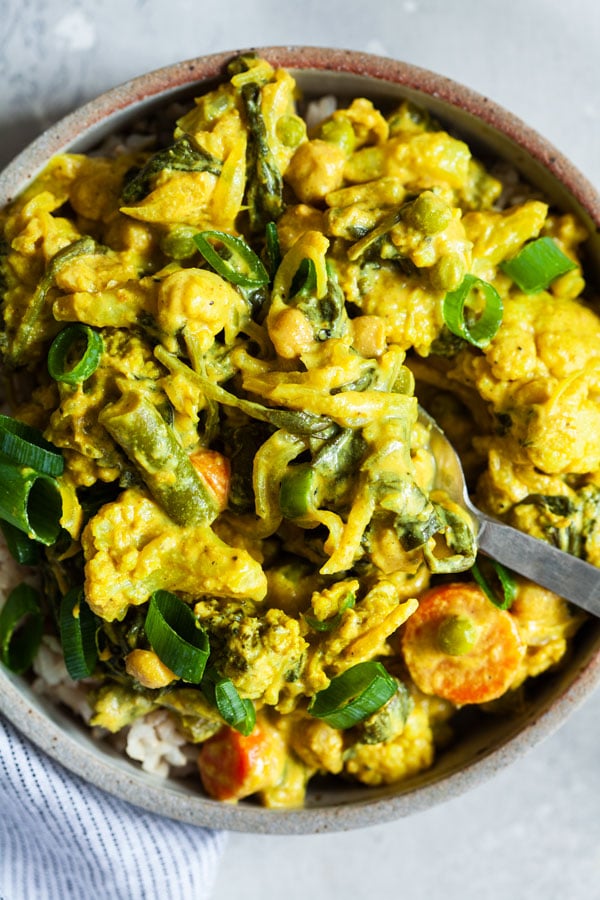 Vegan Chickpea Vegetable Korma | The Full Helping