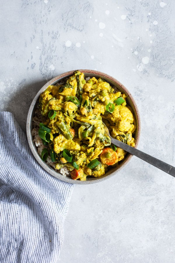 Vegan Chickpea Vegetable Korma | The Full Helping