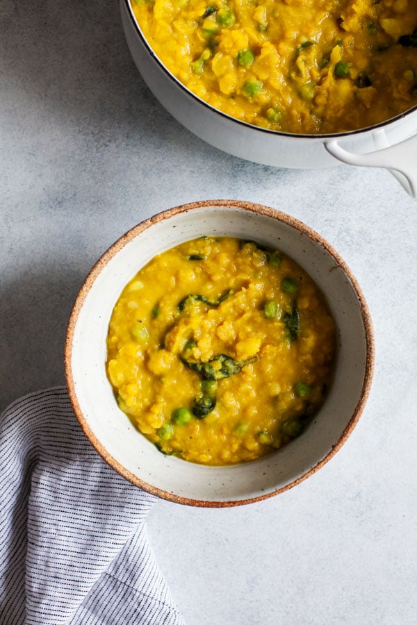 Curried Potatoes, Lentils & Peas