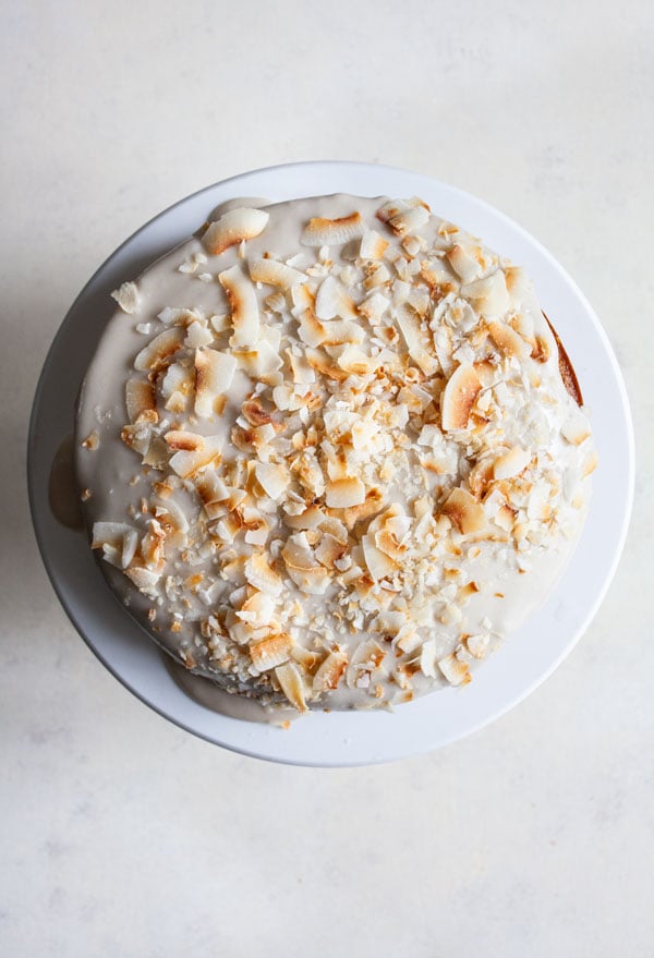 Vegan Golden Milk Cake with Coconut Frosting | The Full Helping